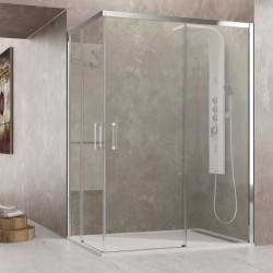 Mampara de ducha angular Aktual en esquina fabricante GME