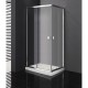 Mampara de ducha angular en aluminio Titan en esquina fabricante GME