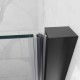 GLASS NEGRA 2 puertas de cristal plegables con cierre perfil imán